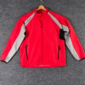 Sunice Mens L Red Full Zip Windbreaker Jacket Lightweight‎ Golf Activewear